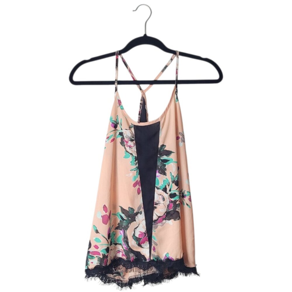 The Impeccable Pig Floral Fringe Tank Top